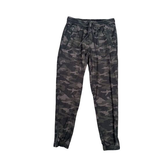 Athleta Farallon Jogger Pant Black Olive Camo Print Size 2 Sweatpants Athleisure - Picture 4 of 11